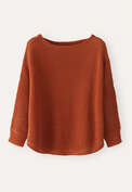 Rib-stitch sweater, Chilli orange, webstill