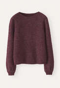 Tuck-stitch sweater, Dark plum, webstill