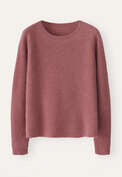 Ribbed crew-neck sweater, Soft berry, webstill