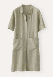 Button-through shift dress, Soft sage, webstill