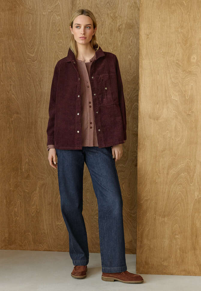Cord overshirt, Damson, completeTheLook