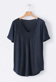 V-neck T-shirt, Dark teal, webstill