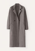 Knitted coatigan, Taupe brown, webstill