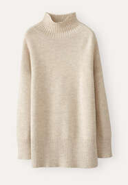 Reverse-stitch sweater, Ecru grey, webstill