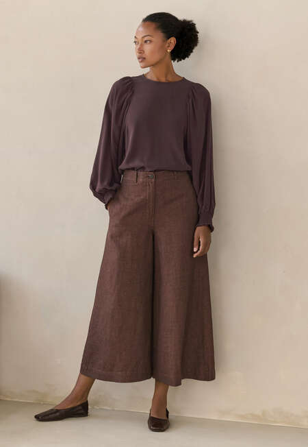 Tailored culottes, Blush brown, completeTheLook