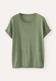 Short-sleeve knit, Soft green, webstill