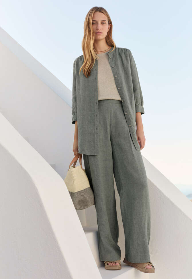 Flat-front trousers, Dark bay, completeTheLook