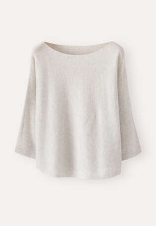 Boat-neck sweater, Grey pearl, webstill