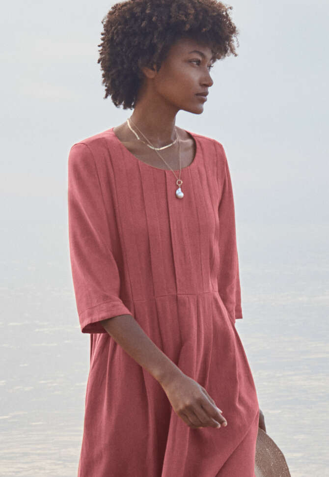 Scoop-neck dress, Cerise, completeTheLook