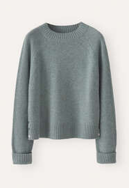 Raglan-sleeve sweater, Lagoon, webstill