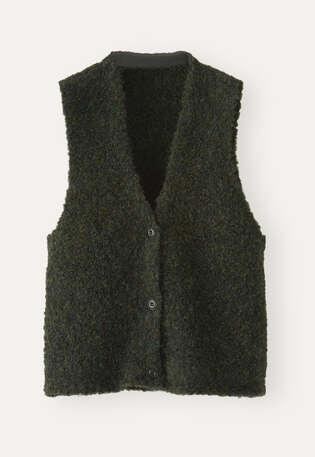 Boucl&eacute; waistcoat, Dark forest, webstill
