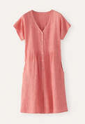 Tuck-detail dress, Coral red, webstill