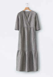V-neck dress, Monochrome, webstill