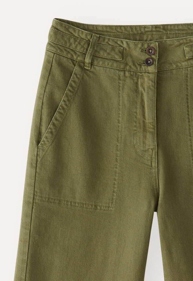 Straight-leg trousers, Olive, completeTheLook