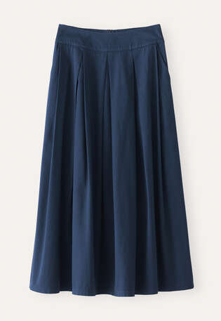 Box pleat skirt, Dark petrol, webstill