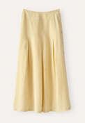 Long pleated skirt, Pastel yellow, webstill