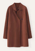 Ribbed sleeve coatigan, Dark copper, webstill