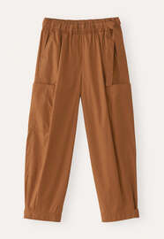 Cropped pull-on trousers, Toffee, webstill