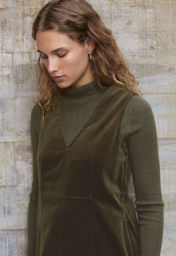 Ribbed sweater, Dark moss, completeTheLook