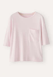 Pocket-detail T-shirt, Ice pink, webstill