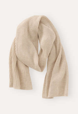Rib-stitch scarf, Soft fawn, webstill