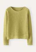 Moss-stitch sweater, Lime, webstill