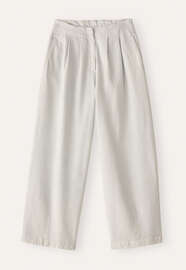Pleat-front cropped trousers, Pearl, webstill