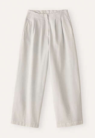Pleat-front cropped trousers, Pearl, webstill
