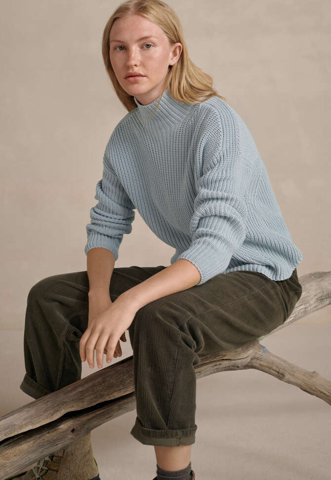 Straight-leg cord trouser, Brown khaki, completeTheLook