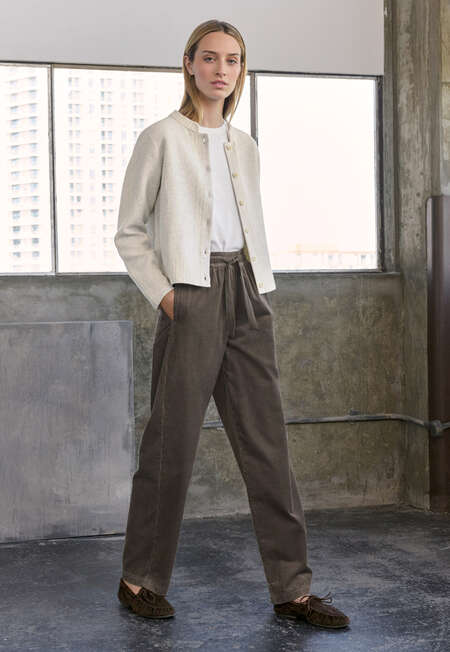 Inlay-stitch cardigan, Pale grey, completeTheLook