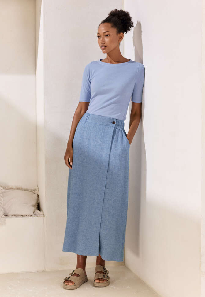 A-line skirt, Indigo blue, completeTheLook
