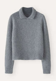 Collared sweater, Frosted petrol, webstill