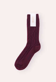 Cable socks, Bordeaux, webstill