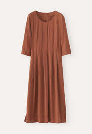 Scoop-neck dress, Dark coral, webstill