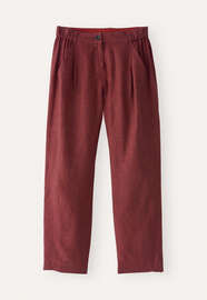 Cropped tapered trousers, Dark red, webstill