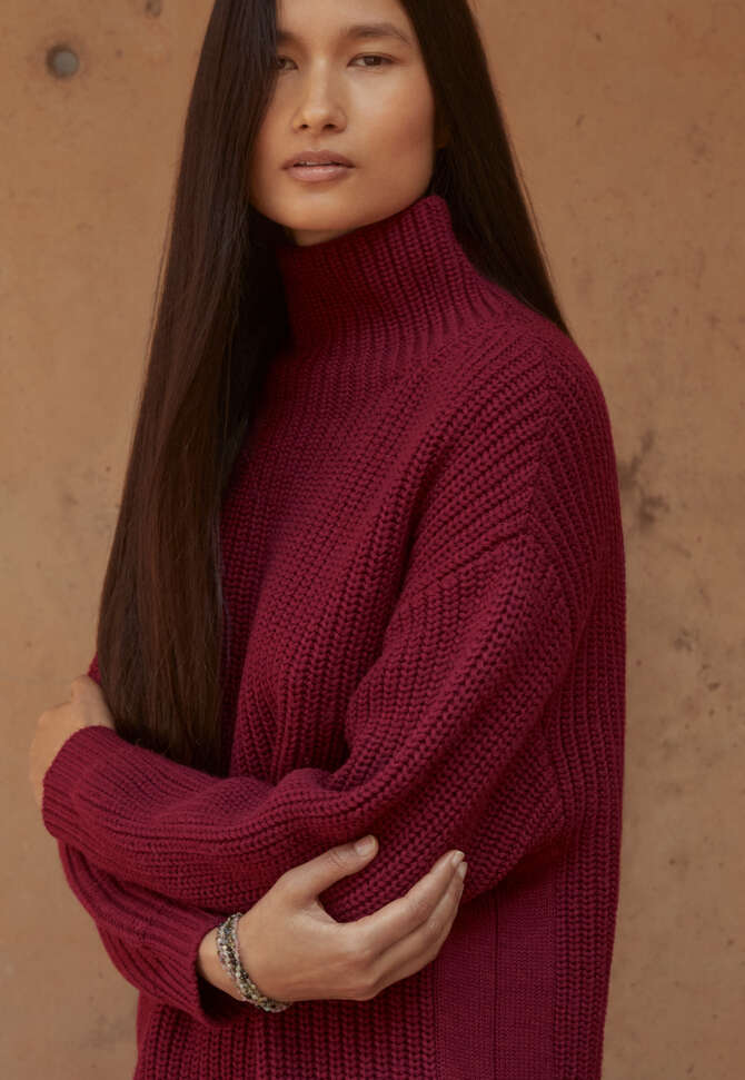 Oversized sweater, Cranberry, completeTheLook