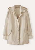 Coated jacket, Ecru, webstill