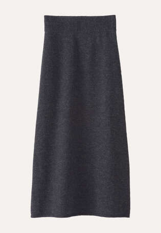 Knitted skirt, Charcoal, webstill