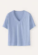 V-neck T-shirt, Soft cornflower, webstill