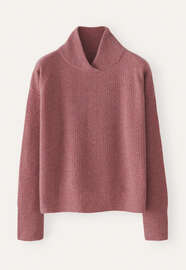 Rib-stitch sweater, Soft berry, webstill