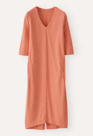 V-neck dress, Coral peach, webstill