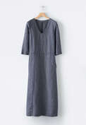 Panelled dress, Dark denim, webstill