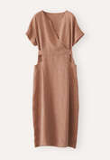 Tie-back dress, Soft chilli, webstill
