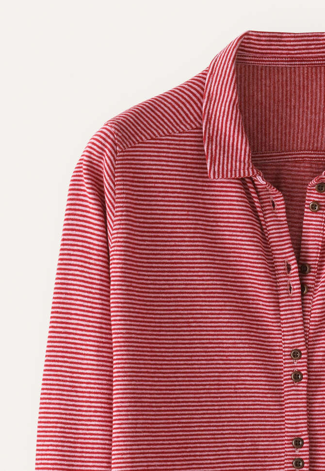 Jersey striped shirt, Pink red, completeTheLook