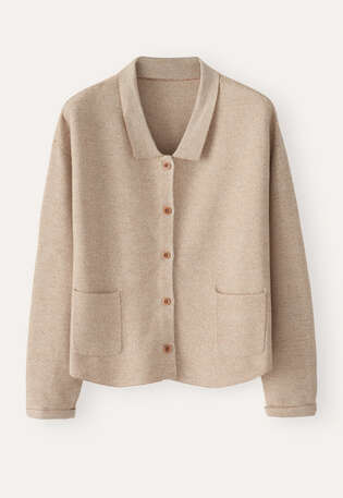 Collared cardigan, Fawn sky, webstill