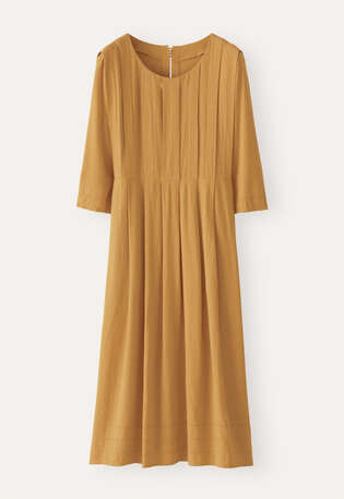 Scoop-neck dress, Mustard, webstill