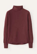 Slim funnel-neck sweater, Cranberry, webstill