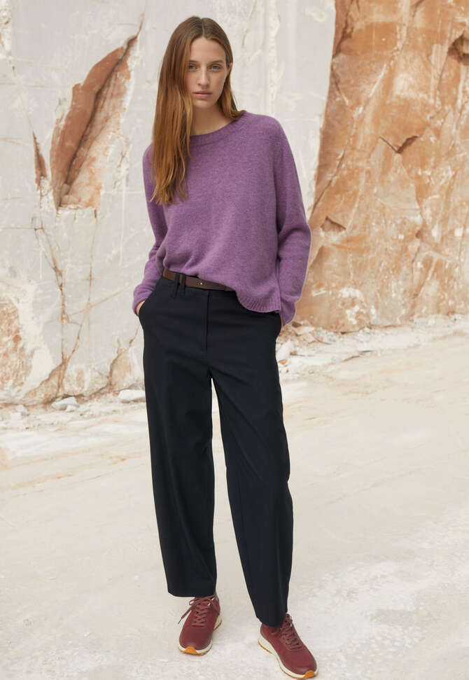 Round-neck sweater, Crocus, completeTheLook