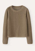 Crochet sweater, Soft khaki, webstill