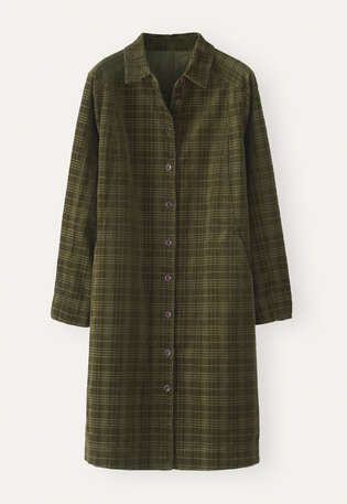 Self-check dress, Khaki, webstill